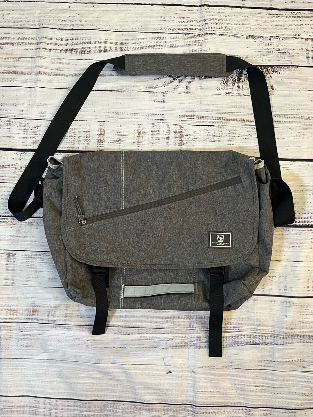 OIWAS Men’s Canvas Messenger Bag - 15.6 Inch Laptop Satchel